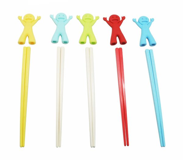 1000pairs Kinder Plastik -Essstäbchen Kinder lernen Helfer Training Lernen Sie glücklich Plastikspielzeug Chemsfasht Fun Baby Infant Anfänger DH53