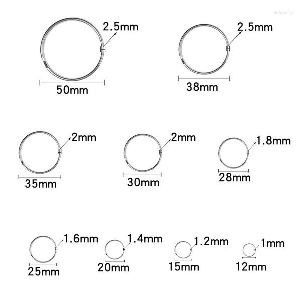 Schlüsselanhänger 5-30 Stück 12-50 mm Edelstahl-Schlüsselanhänger runder Schlüsselanhänger Kette geteilter Schlüsselanhängerhalter für Doppelring-Anschlüsse