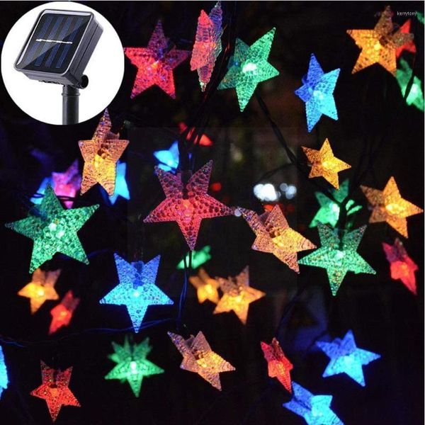 Saiten Solar Powered LED Star Lights Feenlampe Girlande String für Heimkinder Geburtstagsfeier Hochzeit Weihnachtsdekorationen F5Z2