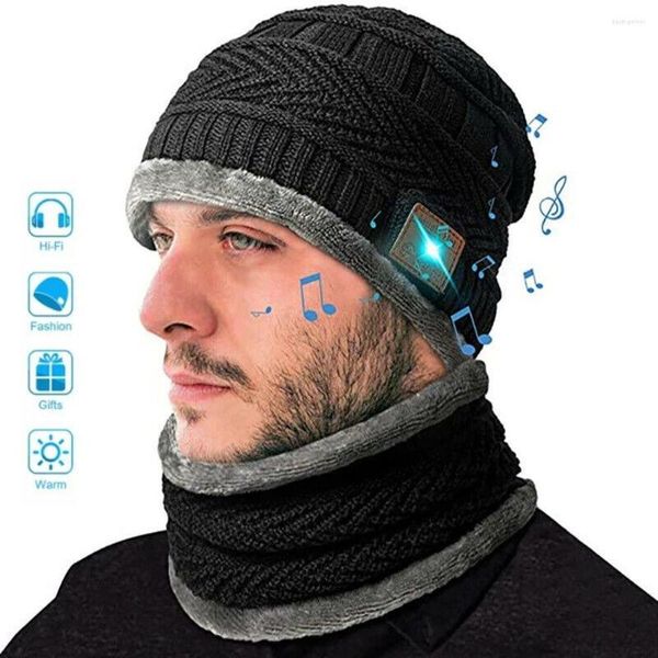 Berretti Sci Auricolare Uomo Donna Altoparlante Cuffie Berretto Inverno Caldo Antivento Cappello Sciarpa Berretto Musica Bluetooth