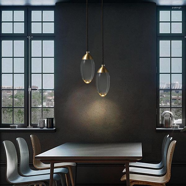 Lampes suspendues Deyidn lumière luxe cristal Mini lustre Restaurant pour Bar chevet Table à manger cuisine intérieur LED