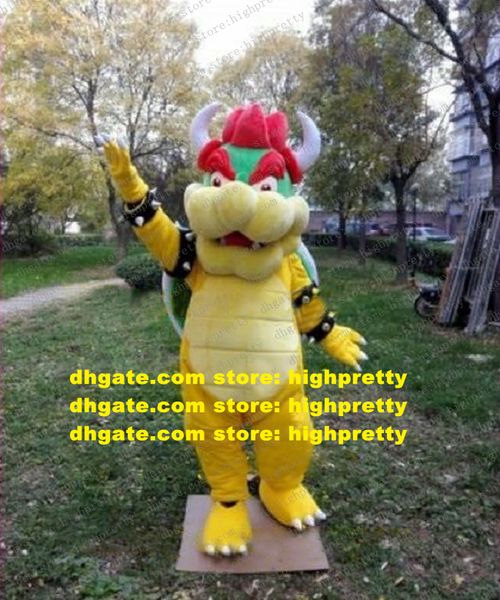 Costume della mascotte del mostro di Bowser di Halloween Personaggio dei cartoni animati per adulti Vestito da abito Cerimonia di nozze Promozioni di marketing zz7756