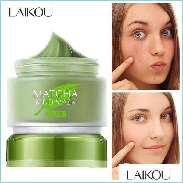Andere Hautpflege-Tools Laikou Deep Clean Matcha-Schlammmaske zur Ance-Hautreinigung Entfernen Sie Mitesser Grüntee-Gesichtsreinigungs-Ton-Mas Dhd7X