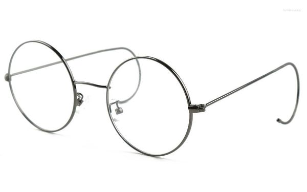 Güneş Gözlüğü Çerçeveleri 47mm Agstum Antika Vintage Yuvarlak Gözlükler Tel Rim Gözlükler Gözlük Reçete Optik RX