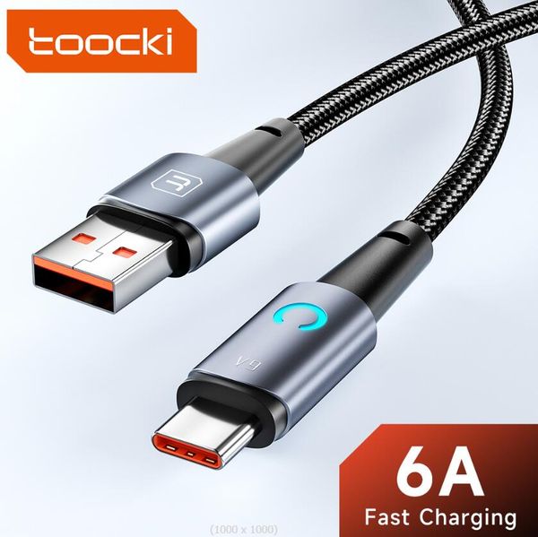 TOOCKI 100W 60W USBC TO USB C CABLES PD CABO RÁPIDO CABE