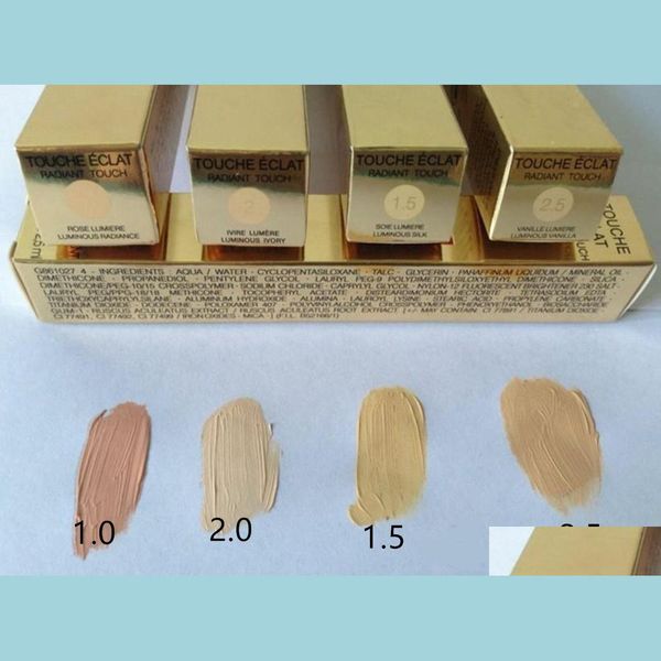 Concealer Luxusmarke Touche Eclat Radiant Concealer Pen 2 5 ml Touch Concealer Bleistift mit Einzelhandelsbox Gesichts-Make-up 4 Farben 1 5 Tropfen Dh3Ld