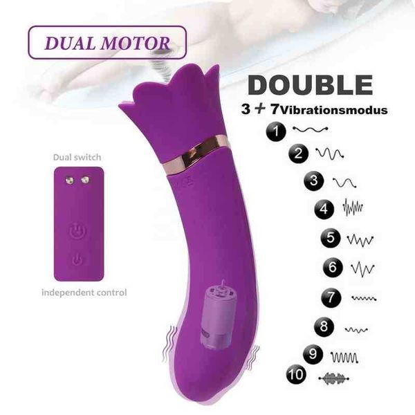 Giocattoli sessuali giocattolo masager Lancia vibrante NXY Vibratori Design personalizzato Impermeabile Ricaricabile Asa Sucking Silica Purple Rose Vibratore con Dildo per donne QVAY