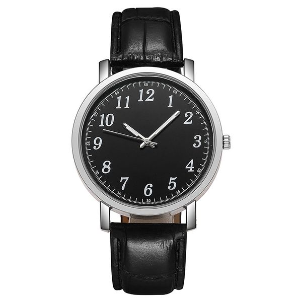 HBP Mens Watch Quartz Birstwatches Fashion Simple Leather White Dial Men Смотреть повседневные кварцевые часы Montres de Luxe