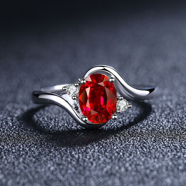 Amantes de boca aberta anel rubi parafuso padrão anel masculino anéis clássico designer de aço titânio para mulheres presentes de luxo mulher menina jewlery