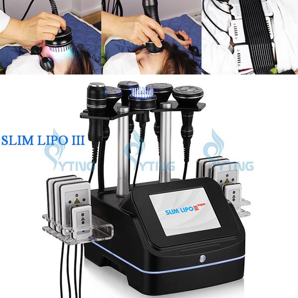 Máquina de emagrecimento 40K Cavitação de lipoasônica ultrassônica 8 almofadas Lipo laser ems microcorrente bio vácuo RF Skin Care Salon Spa Uso