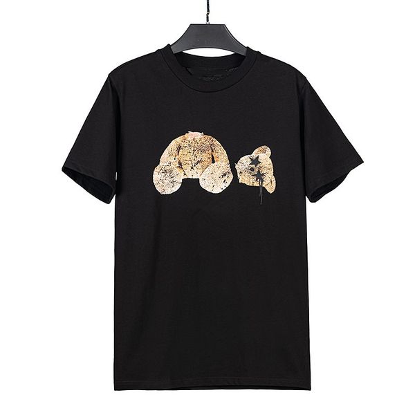 Мужская рубашка для мужчин Дизайнерская футболка Футболки Женская одежда Женская рубашка с круглым вырезом с коротким рукавом Хлопок с животным принтом в виде медведя Любители моды Повседневная футболка Хип-хоп Топы