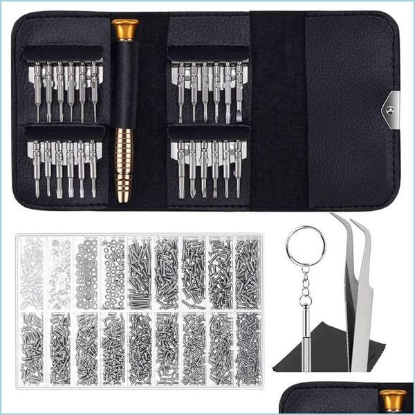 Kit de reparo de óculos de óculos de sol com 25pcs de óculos de sol com 25pcs de óculos de solta Conjunto de parafusos e 1000pcs parafusos Drop entrega 2022 DHQRF