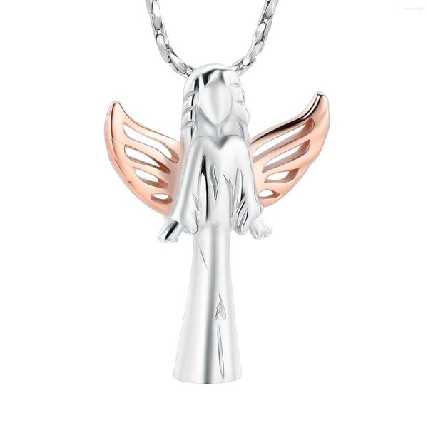 Catene Guardian Angel Cremation Jewelry For Ashes Keepsake Holder Memorial Urn Ciondolo Collana Donna Ragazze