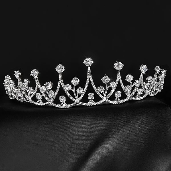 Haarteile Silber Farbe Strass Kristall Krone Hochzeit Braut Tiara Frauen Schönheit Haar Zubehör Schmuck Geschenke