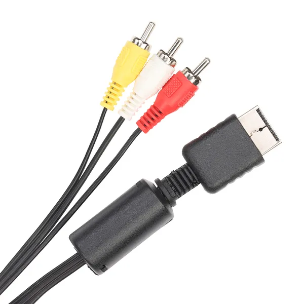 1,8 m de 6ft AV TV Audio Video Cable 3 RCA Component Cord for Sony PlayStation 3 2 PS3 PS2 Console
