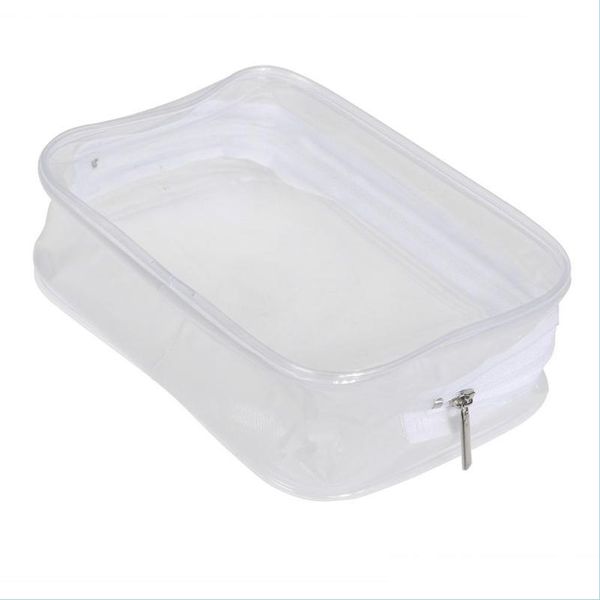 Bolsas de cosméticos transparentes plásticos transparentes maquiagem sacos mulheres portátil PVC Bolsa de cosméticos à prova d'água Recipiente de viagem Drop Deliver Deliver