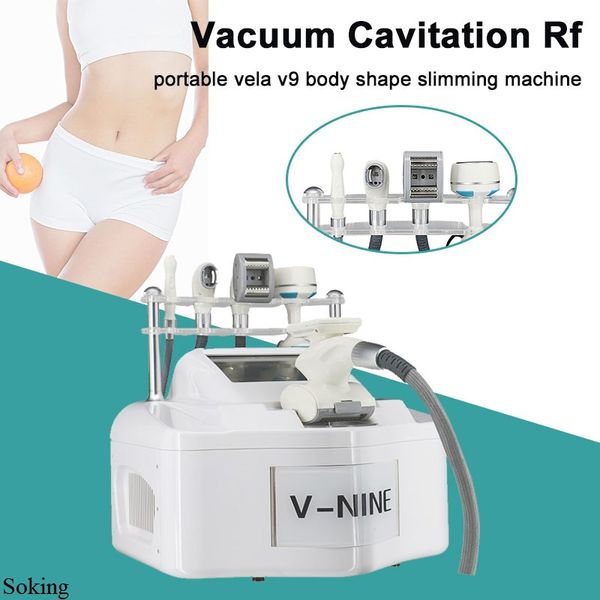 V-nine Vacuum Roller Massager Machine Vela Dimagrante Body Shape Equipment Riduzione del grasso Cellulite Rimuovi cavitazione 40K Radiofrequenza Lifting facciale Rafforzamento della pelle