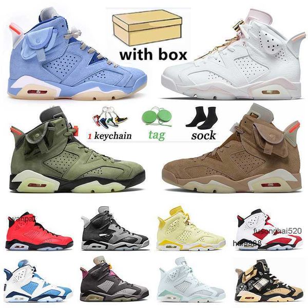 2023 Sneakers classico Jumpman British Khaki 6 6S Basketball Scarpe Tiffany Blue Men Women Carmine Floral Oreo Gold Hoops Bordeaux Hare Fashionjordon Jordab