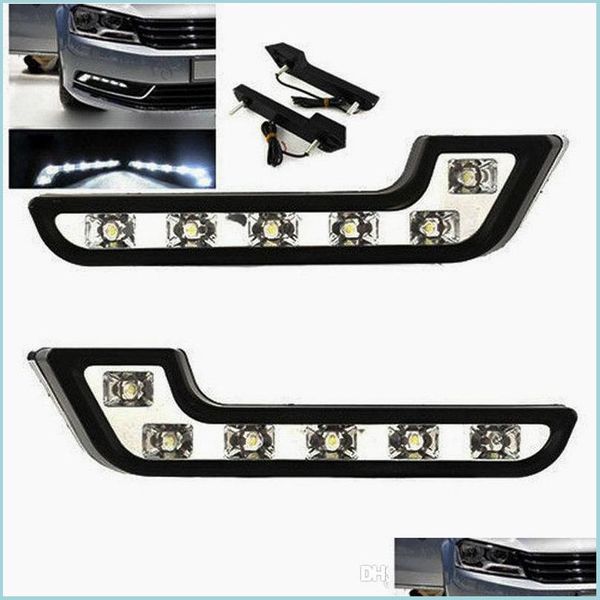 Lâmpadas de segurança de carros Lâmpada de segurança BBS 2pcs L Forma 12V 6LED COB DRL DIA DIA DIGURA LIGHT LED LEDLIGHT FOG DOPRECE