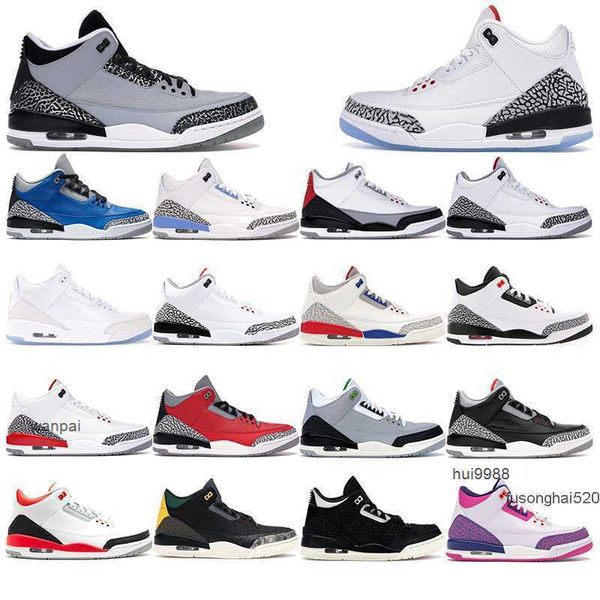 2023 Jumpman Cardinal Red 3 3s Herren-Basketballschuhe Pine Green 3M Black Red Cement Tinker UNC Varsity Royal Pure White Katrina JTH Fragment CoolJORDON JORDAB