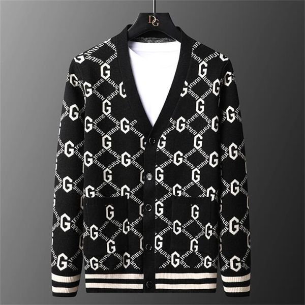 Lüks Yeni Erkek Sweaters Tasarımcı Nakış Erkek Kazak Hardigan Marka Sıradan Ceket Elegant 2022 Sonbahar Erkekler Giyim