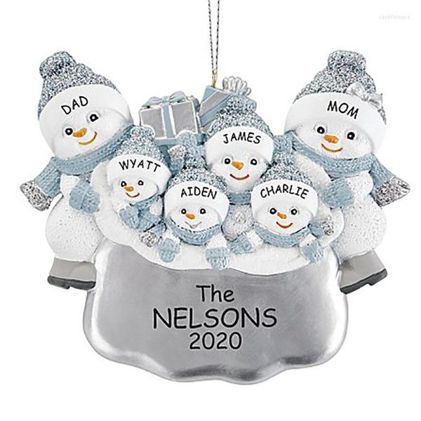 Weihnachtsdekorationen 2022 Schneemann-Ornamente, personalisierte Dekoration mit hängenden PVC-Anhängern für Familienfeier, Weihnachtsmann, Zuhause, Baumgeschenk