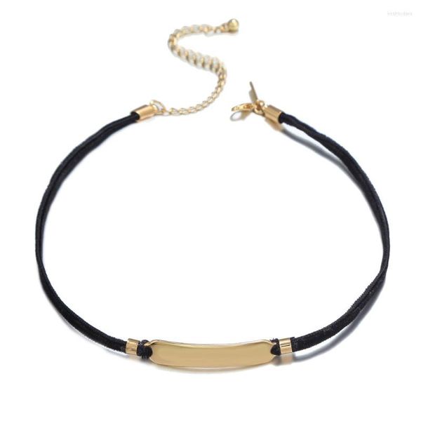 Choker Frauen Schwarz Spitze Kurze Halskette Gothic Gold Farbe Bar Charme Hochzeit Party Halsketten Kragen Schmuck Geschenke