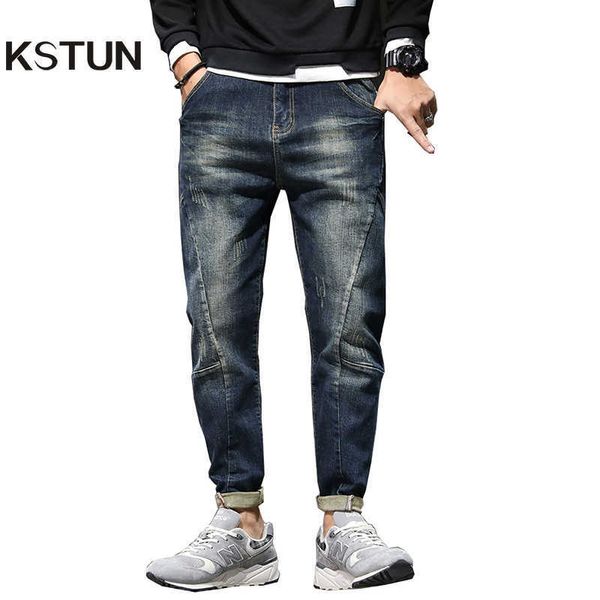 Jeans da uomo Pantaloni Harem da uomo Tasche moda Desinger Vestibilità ampia Baggy Moto Uomo Stretch Retro Streetwear Rilassato Tapered 42 T221102