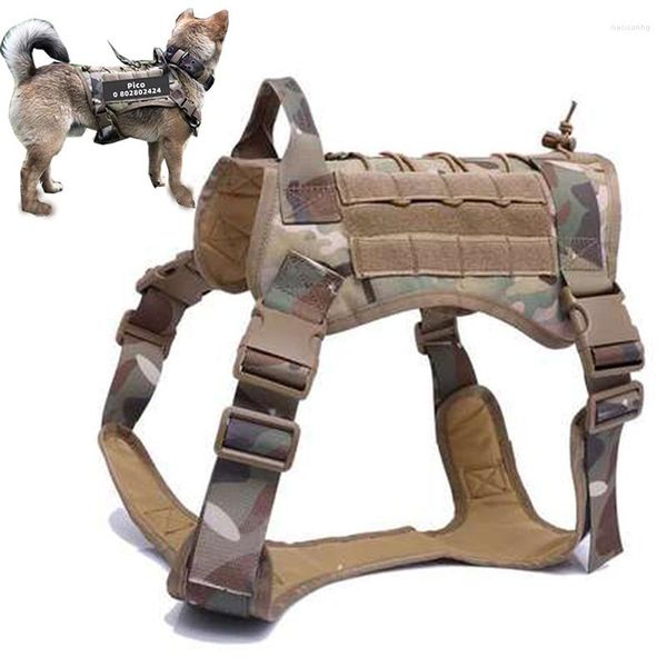 Abbigliamento per cani Imbracatura tattica Pet Nylon militare Regolabile Durevole Gilet da pastore tedesco per accessori da passeggio per addestramento di medie e grandi dimensioni