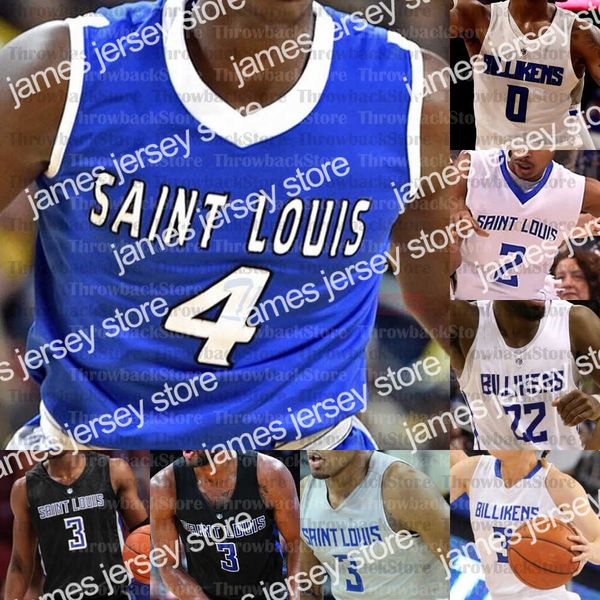 O basquete universitário usa camisetas de basquete personalizadas de Billikens Goodwin Gibson Jimerson Perkins Jacobs Yuri Collins Thatch Jr. Bell Tay Weaver Hughes