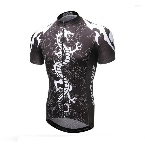 Jaquetas de corrida Xintown Camisa masculina de verão para ciclismo Camisas Dragon Bike Tops Ropa Ciclismo Manga curta Roupas de bicicleta Mtb