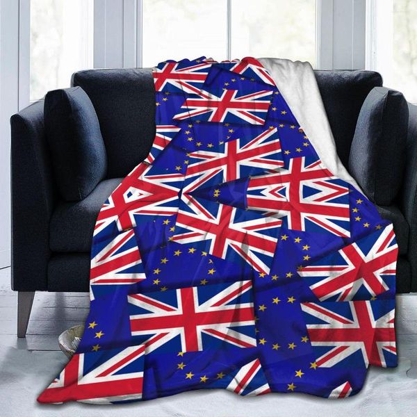 Coperte Morbida e calda coperta in pile Bandiera del Regno Unito Copridivano invernale per divano 3 dimensioni Flanella leggera e sottile per lavaggio meccanico