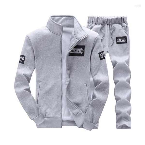 Men's Tracksuits Tracksuit Men Men Autumn Sportswear Sorto de moletom calça de terno Carta Patch Sweet Sortpante Casual Sports