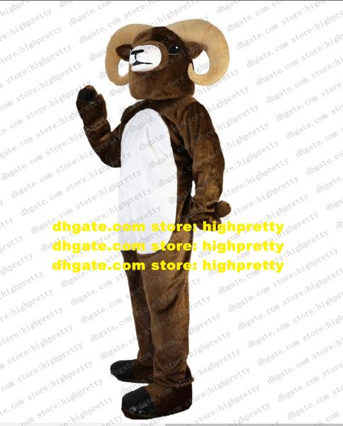 Brown Goat Ram Antilope Gazelle Sheep Costume della mascotte Personaggio dei cartoni animati per adulti Pubblicità Promozione Cerimonia di tappatura zz8113