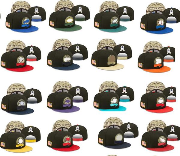 Salute To Service Snapback-Hüte Fußballmütze Teams Caps Snapbacks Verstellbare Mix-Match-Bestellung Alle Team-Kingcaps Store Fashion DHgate Wear Stoßdämpfend