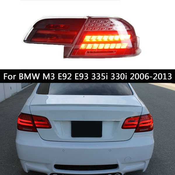 Для BMW M3 E92 Светодиодная задняя фонари E93 335i 330i Автовальная деталь динамическая ручья сигнал.