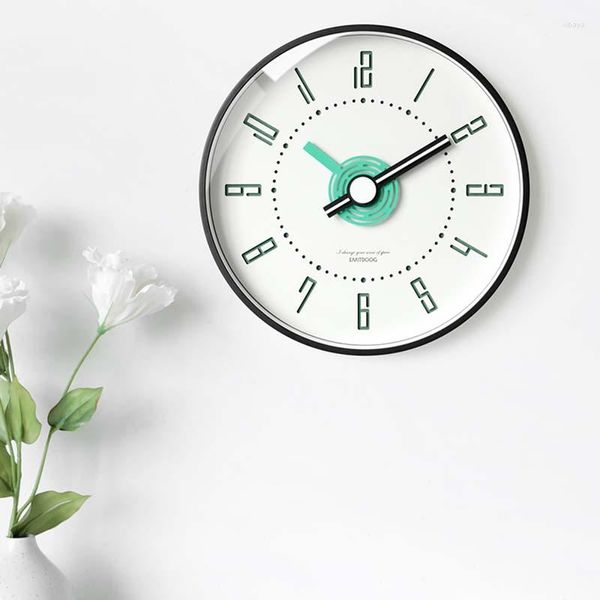 Orologi da parete Modern Round Living Room Science Simple Small Watch Outdoor Silent Reloj Pared Home Decor