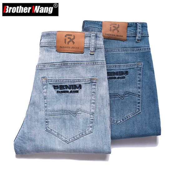 Männer Jeans 2022 Sommer Neue Männer Dünne Weiße Polierte Slim Jeans Hohe Qualität Casual Fashion Stretch Baumwolle Denim Hosen männliche Marke Hosen T221102