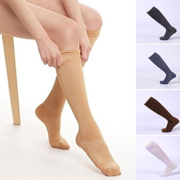 Herrensocken unterstützen Druck, Dehnung, Durchblutung, Kompression, kniehohe Venenstrümpfe, coole Unisex-Krampfaderstrümpfe