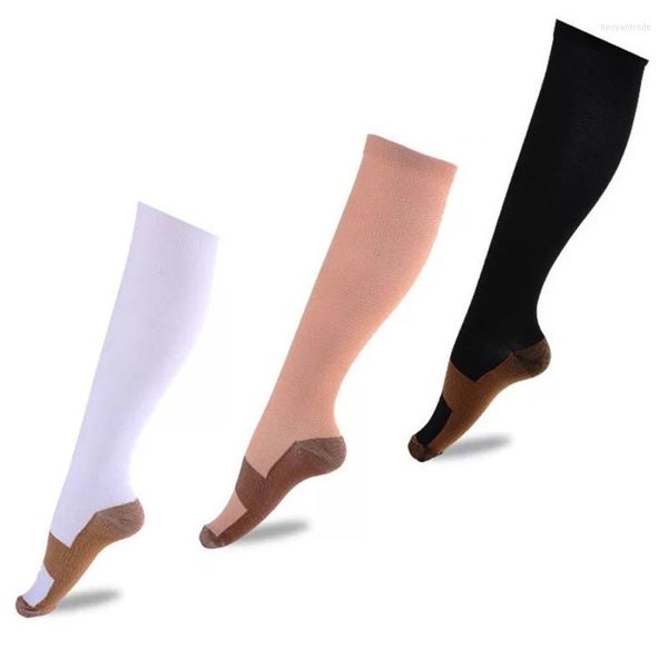 Erkek Çorap Bakır Filament Çorapları Naylon Sıkıştırma Açık Hava Spor Erkek ve Kadınlar