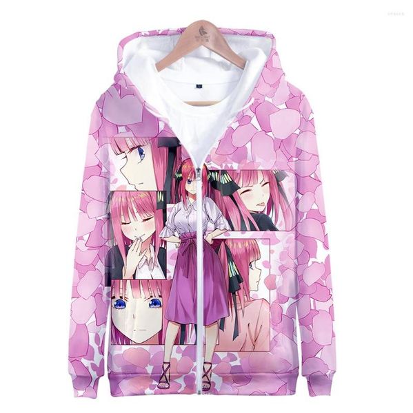 MOOH CHAPELIOS MENINOS MATHER 3D O QUINTUPTUPTS DE QUINTUPTS ZIPPER Holida de férias apaixonadas meninos/meninas jovens Kawaii Zip Hooded Roupas