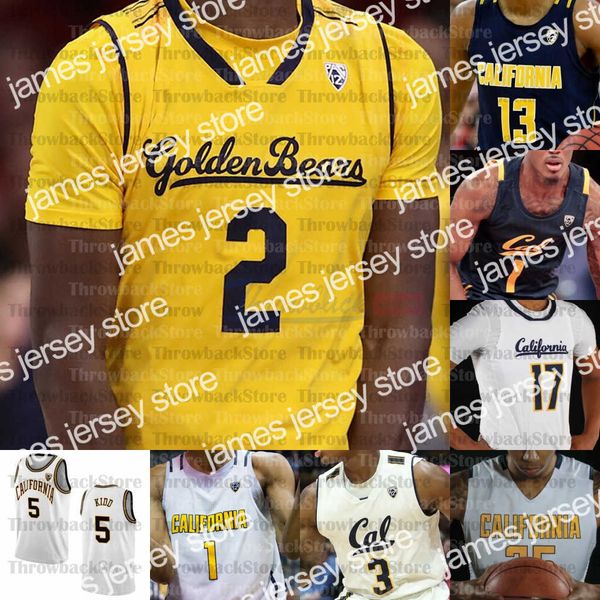 College Baseball Wears Custom California Golden Bears Maglie da basket Brown Jason Kidd Bradley Austin South Anticevich Abdur-Rahim Johnson Anderson Crabbe