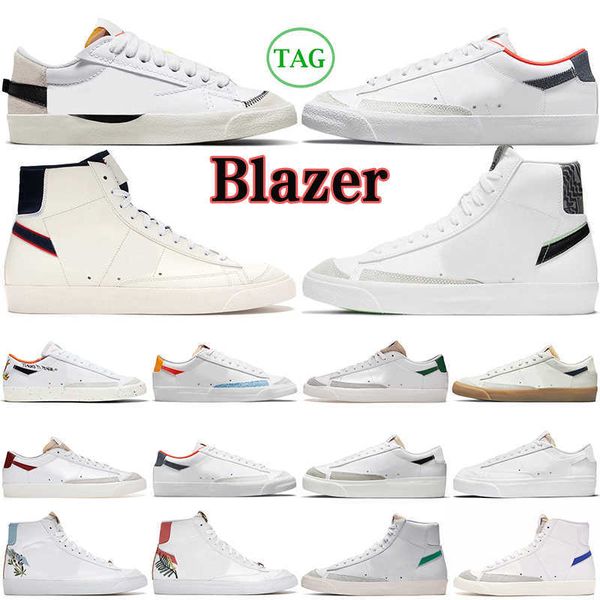 Herren-Trainer Blazer Mid 77 Laufschuhe Vintage Ghost Black White High City Pride Jumbo Lue Green Männer Frauen Outdoor-Designer-Turnschuhe