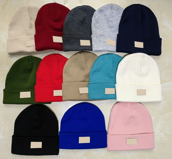 10pcs primavera ano novo mulher homem outono inverno chap￩u de malha dupla com hem gilrs gaiolas de moda chapulies Chapeu taps algod￣o gorros l￣ para aluno acolhedor de casal