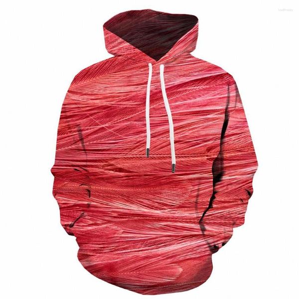 Erkek Hoodies Soyut Hoodie Erkekler Kırmızı 3d Baskılı Tüy Sweatshirt Harajuku Hoody Anime Anime Hooded Sıradan Uzun Kollu Komik