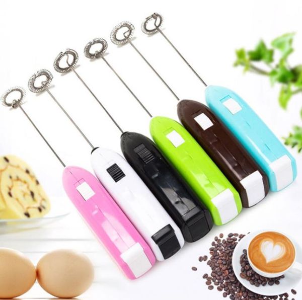 Ferramentas de ovo Mini -leite el￩trico Frother Frother Handheld Cafetle Bateria de a￧o inoxid￡vel Batedor de ovos de ovo com m￡scara de m￣o Misturador Multi Whisk Sn105