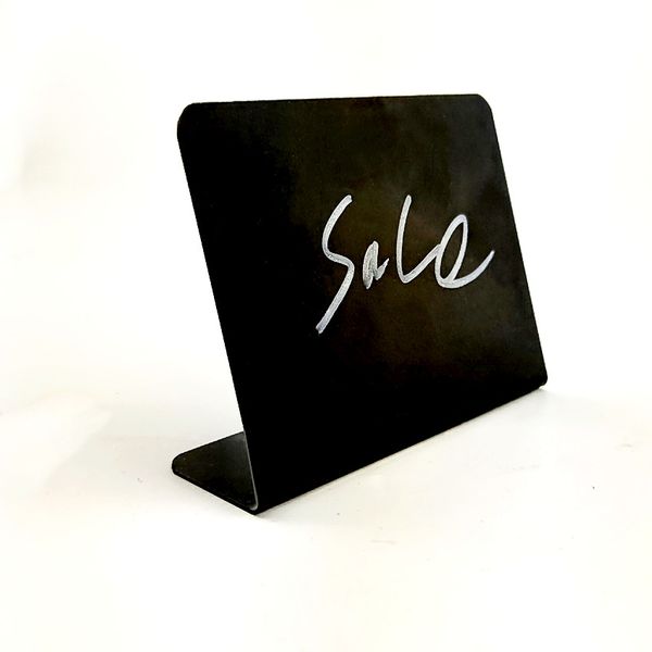 Display pubblicitario Prezzo di plastica Ticocchie di tag tag stand blackboard PVC RIUSIONE ERASABILE RIUSE IN NERO 50PCS