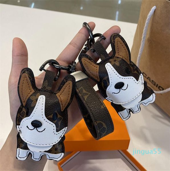 Anéis -chave Brown Flor Dog Key Chain