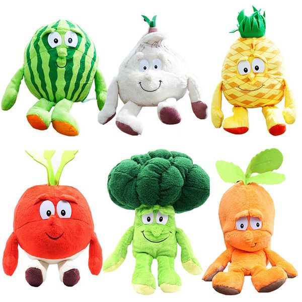 Dolls de pelúcia de brinquedos de vegetais de frutas de 25 cm