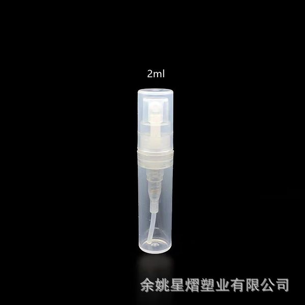 6000pcs 2ml Mini bottiglia di profumo portatile Bottiglie vuote di plastica per campioni Cosmetici Bottiglia spray toner in bottiglia Nebulizzatore
